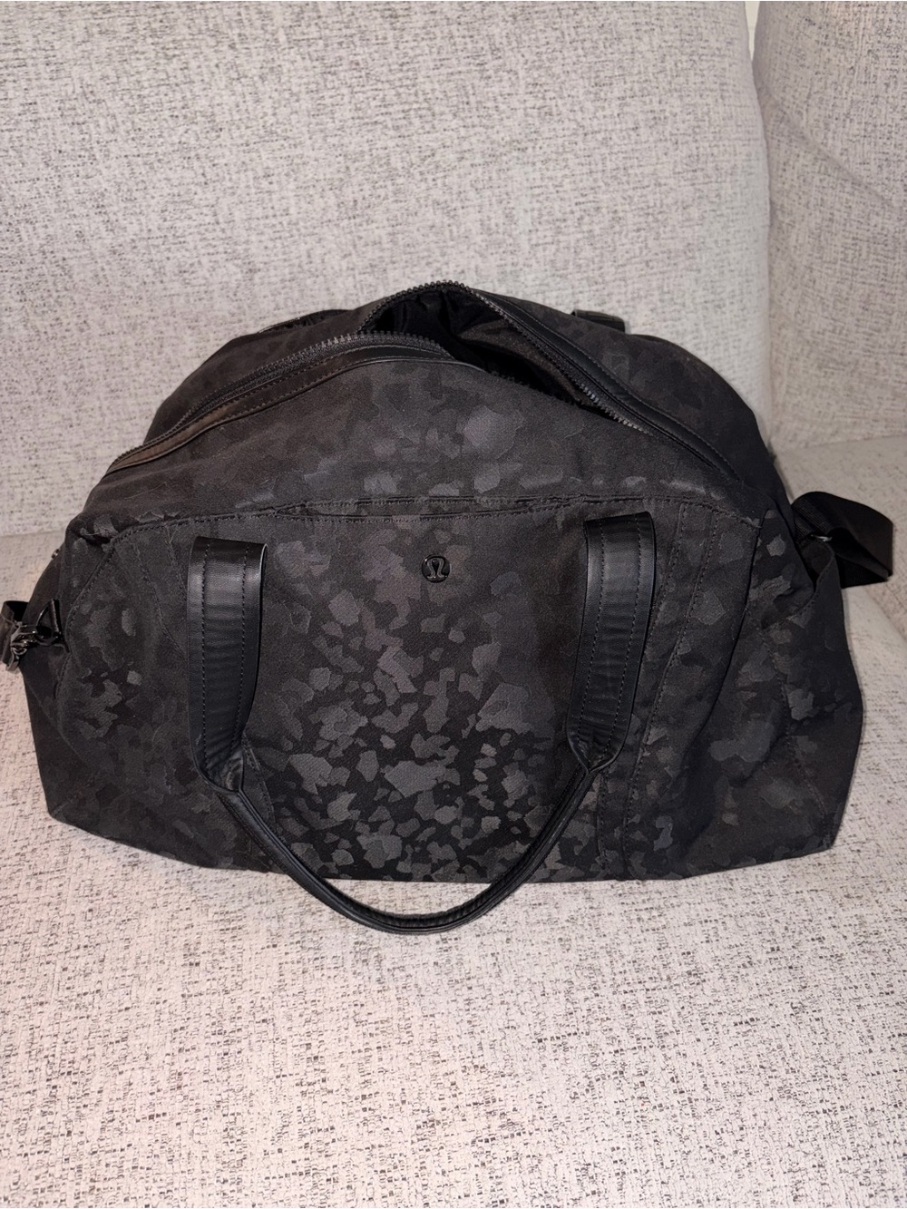lululemon athletica Black Patterned Duffel Bag